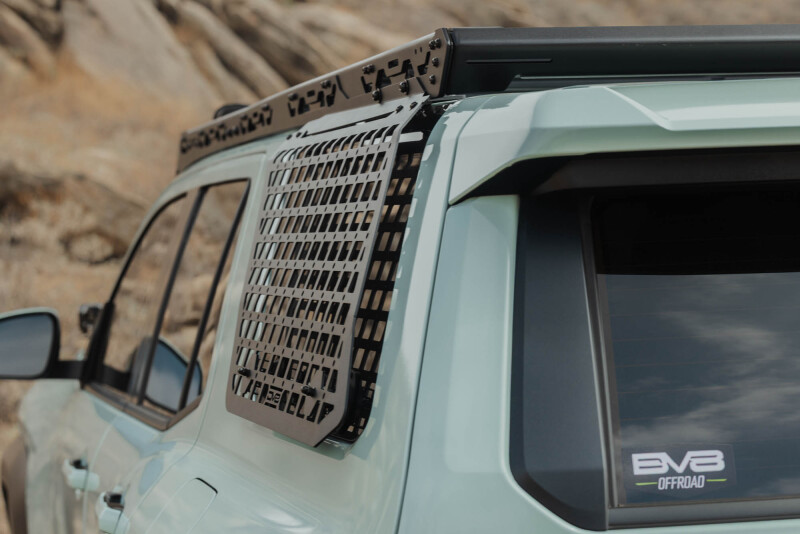 Toyota 4Runner Exterior Window Molle - Driver Side - DV8 Offroad - For DV8 Roof Rack - Black Powder Coated - `25-`26